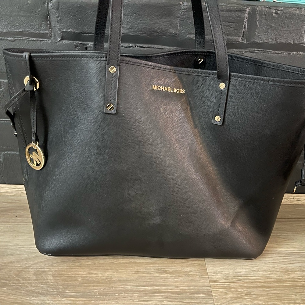 Michael Kors Black Leather Tote